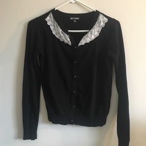 Black cardigan with lace